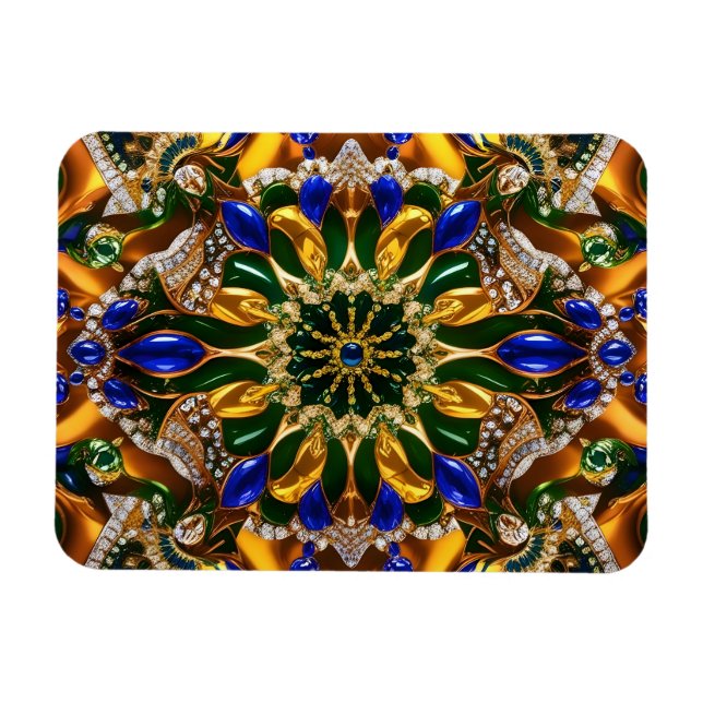 Magnet Flexible Aimant photo flexible avec couleurs brésiliennes (Horizontal)