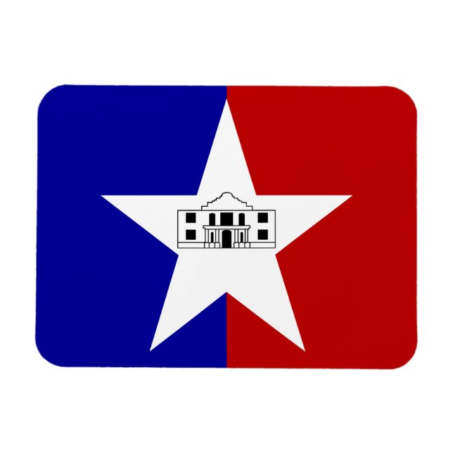 Magnet Flexible Aimant photo flexible avec drapeau de San Antonio (Horizontal)