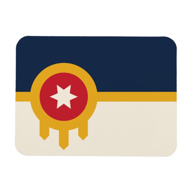 Magnet Flexible Aimant photo flexible avec drapeau de Tulsa, Oklah (Horizontal)