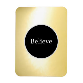 Magnet Flexible Aimant photo flexible "Croire" noir et or