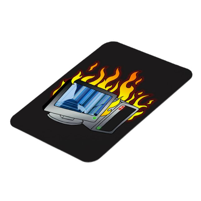 Magnet Flexible Aimant photo flexible d'incendie d'ordinateur (Côté Gauche)