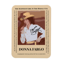 Magnet Flexible Aimant photo flexible DONNA FARGO, 3"x4"