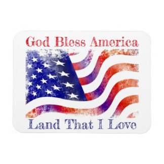 Magnet Flexible Aimant photo flexible patriotique Dieu bénisse l'A