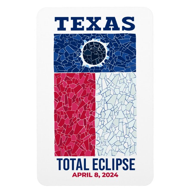 Magnet Flexible Aimant photo flexible Texas Total Eclipse (Vertical)