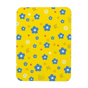 Magnet Flexible Aimant photo floral jaune flexible