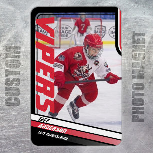 Magnet Flexible Aimant photo personnalisé de hockey sur glace Apex