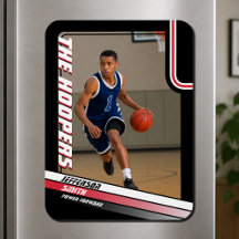 Aimant photo personnalisé de joueur de basket-ball
