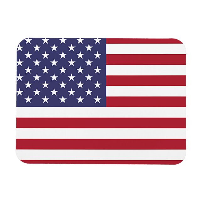Magnet Flexible Aimant photo souple patriotique avec drapeau des É (Horizontal)