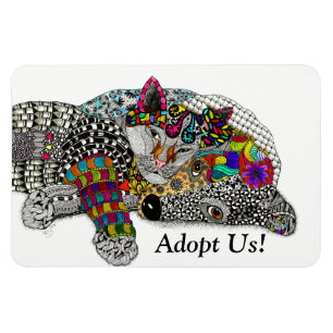 Magnet Flexible Aimant pour chien et chat 3 po x 4 po