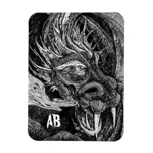 Magnet Flexible Aimant Premium Dragon 'initiaux'