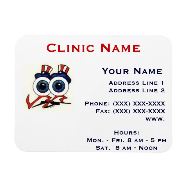 Magnet Flexible Aimant Promotionnel Clinique - Horizontal/Joyeux Y (Horizontal)