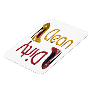 Magnet Flexible Aimant propre et sale de lave-vaisselle avec l'art