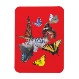 Magnet Flexible aimant rectangle symbole de sobriété papillons