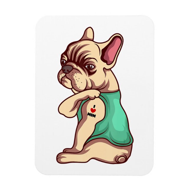 Magnet Flexible Aimant Réfrigérateur Visage pour Chien-taule Franç (Vertical)