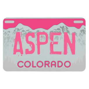 Magnet Flexible Aimant rose de plaque minéralogique d'Aspen le