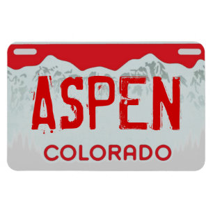 Magnet Flexible Aimant rouge de plaque minéralogique d'Aspen le
