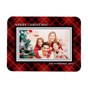 Magnet Flexible Aimant rouge et noir de vacances de Noël de