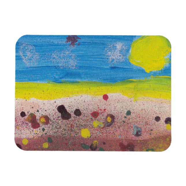Magnet Flexible Aimant Soleil et Fleurs par Nate (Horizontal)