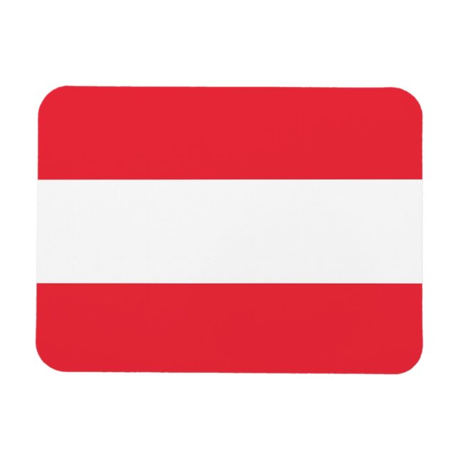 Magnet Flexible Aimant souple patriotique avec drapeau d'Autriche (Horizontal)