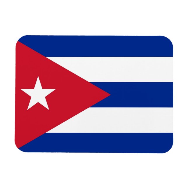 Magnet Flexible Aimant souple patriotique avec drapeau de Cuba (Horizontal)