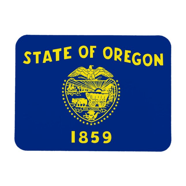 Magnet Flexible Aimant souple patriotique avec drapeau de l'Oregon (Horizontal)