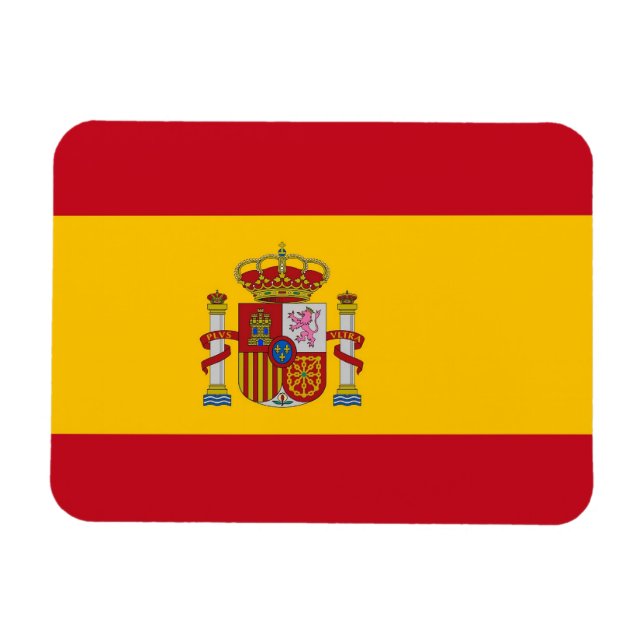 Magnet Flexible Aimant souple patriotique avec drapeau d'Espagne (Horizontal)