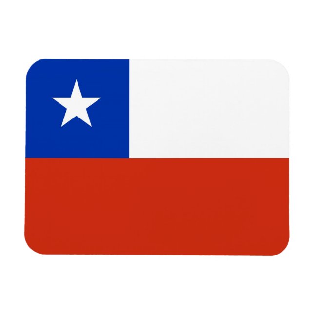 Magnet Flexible Aimant souple patriotique avec drapeau du Chili (Horizontal)
