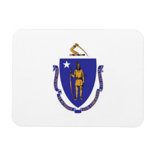 Magnet Flexible Aimant souple patriotique avec drapeau du Massachu