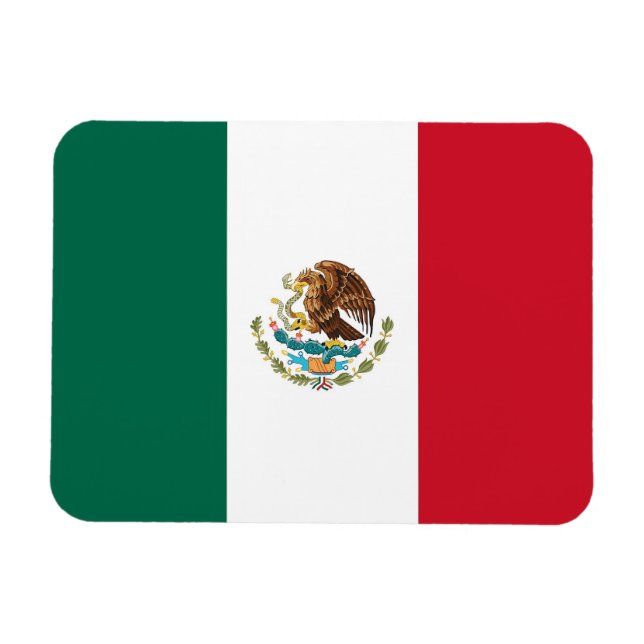 Magnet Flexible Aimant souple patriotique avec drapeau du Mexique (Horizontal)