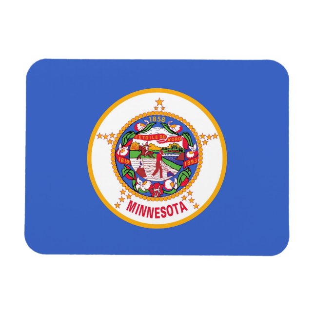 Magnet Flexible Aimant souple patriotique avec drapeau du Minnesot (Horizontal)