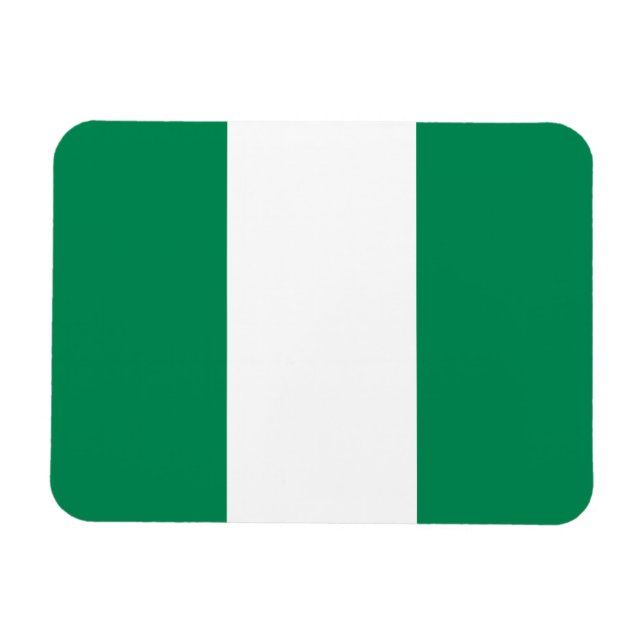 Magnet Flexible Aimant souple patriotique avec drapeau du Nigeria (Horizontal)