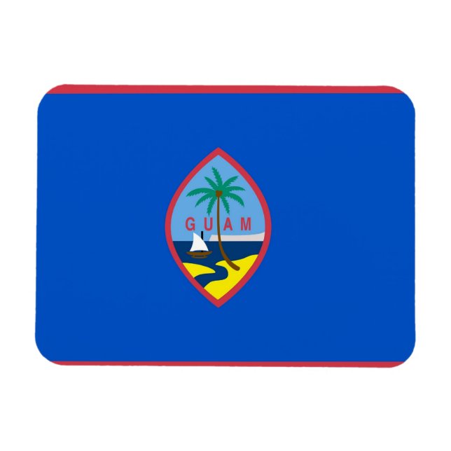 Magnet Flexible Aimant souple patriotique avec drapeau Guam (Horizontal)