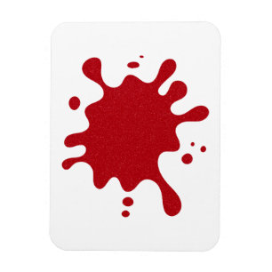 Magnet Flexible Aimant Splash Rouge Tomate Personnalisé – Fond Bla