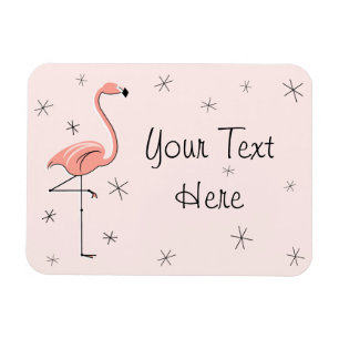 Magnet Flexible Aimant texte rose Flamant rose flexible