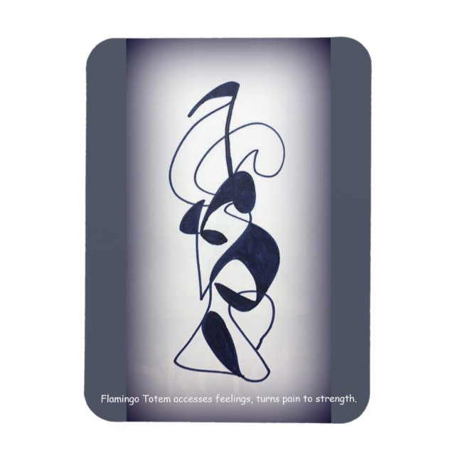 Magnet Flexible Aimant Totem Flamant rose (Vertical)