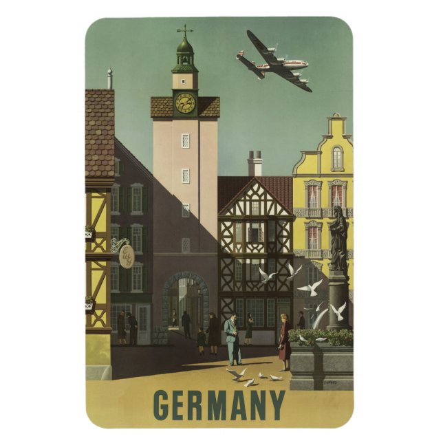 Magnet Flexible aimant Vintage voyage ALLEMAGNE (Vertical)