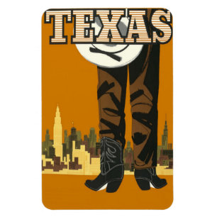 Magnet Flexible Aimant Vintage voyage Texas USA