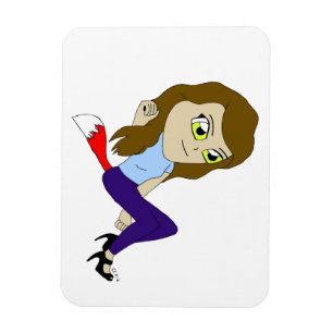 Magnet Flexible aimante fille chibi foxy