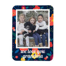Aimez-vous Grand-mère Floral Photo personnalisée