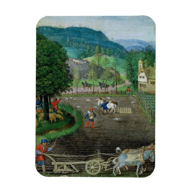 Magnet Flexible Ajouter 18855 Octobre : labourage et semis, d'un B (Vertical)