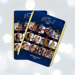 Magnet Flexible Ajouter Photos Blessé Année Bleu Aimant Flexible