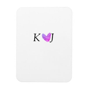 Magnet Flexible Ajouter une lettre de nom de couple mariage rose c