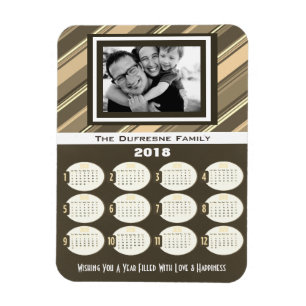 Magnet Flexible Ajouter Votre Photo 2018 Calendrier Beige