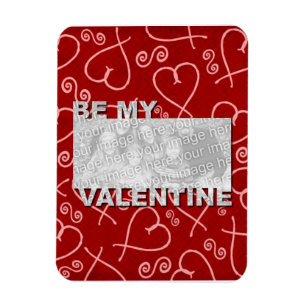 Magnet Flexible AJOUTER Votre Photo Be My Valentine Frame - Red He