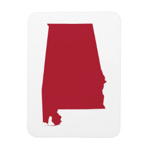 Magnet Flexible Alabama en rouge