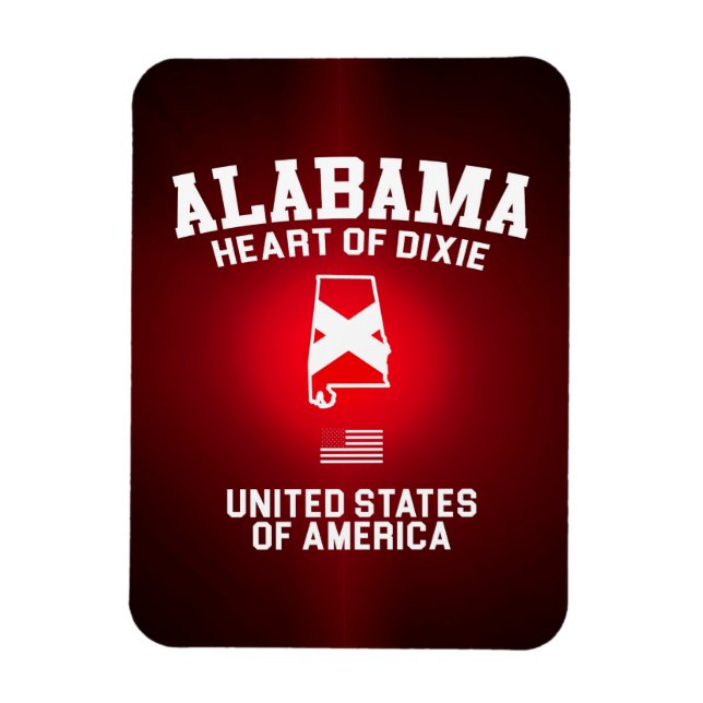 Magnet Flexible Alabama Heart of Dixie (Vertical)