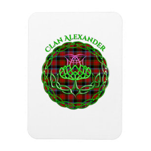 Magnet Flexible Alexander Scottish Tartan Celtic Thistle