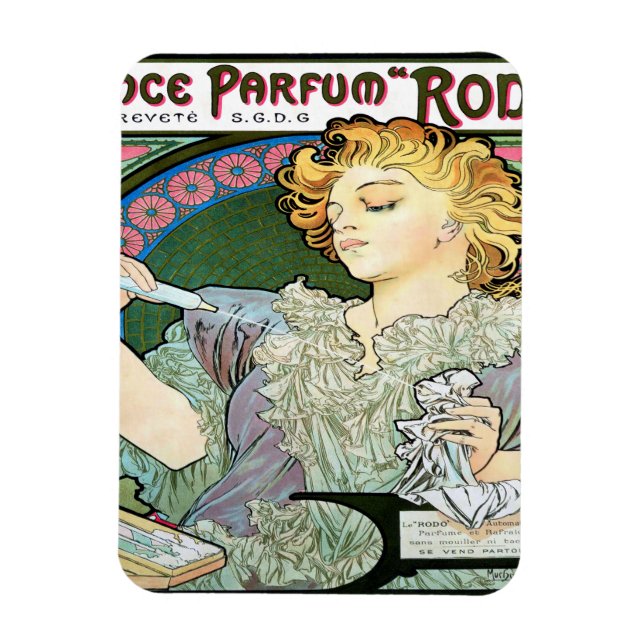 Magnet Flexible Alfons Mucha 1896 Lance Parfum Rodo (Vertical)