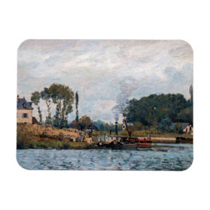 Magnet Flexible Alfred Sisley - Bateaux à l'écluse de Bougival