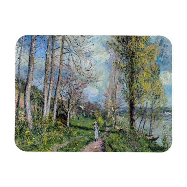 Magnet Flexible Alfred Sisley - Les bords de Seine à By (Horizontal)